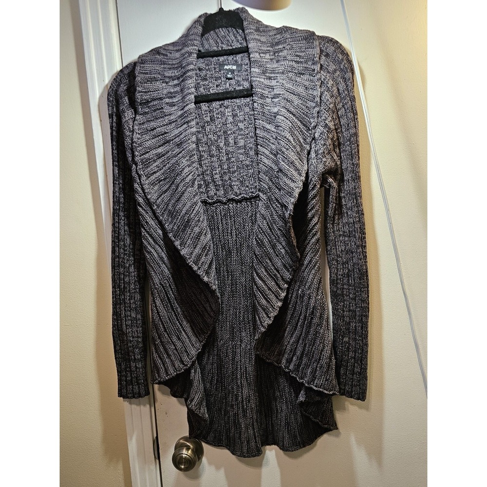 Apt9 Woman's Gray Cardigan Sweater Size Medium